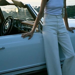 ZW COLLECTION HIGH WAIST MARINE STRAIGHT POCKET JEANS